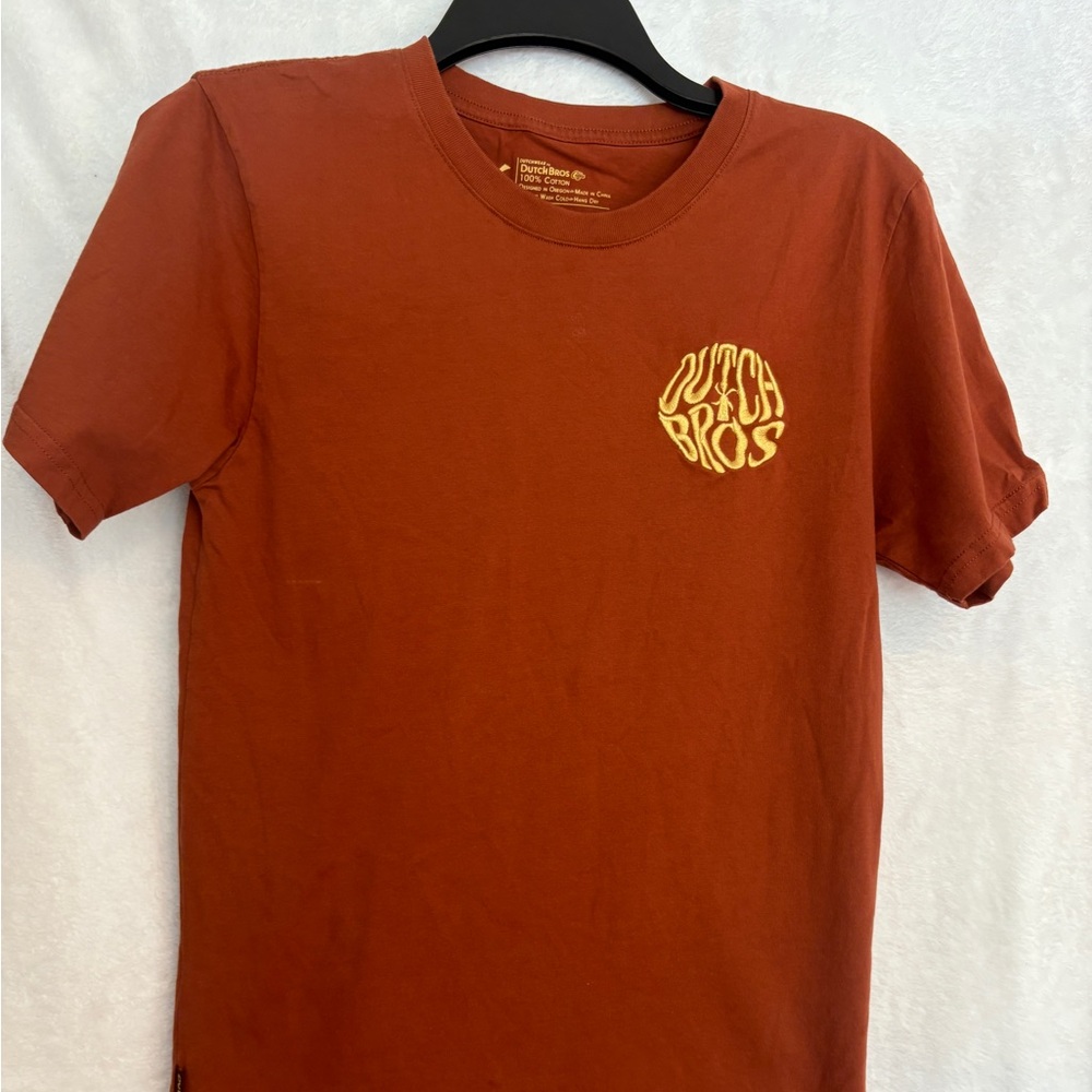 Dutch Bros Rust T-Shirt with Yellow Logo - Unisex